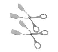 AKOOSY 2Pcs Stainless Steel Buffet Food Tongs for Kitchen Serving Lightweight Multi Use Clamps for Barbecue Spaghetti Steak Fruit Non Slip Precision Grip for Parties Restaurants Home Use