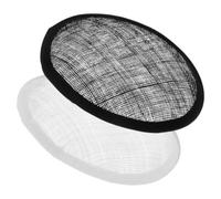 AKOOSY 2pcs Teardrop Sinamay Hat Base for Millinery Making, Versatile Flax Fabric Foundation, DIY Fascinator Craft, Elegant and Oval Shapes for Formal Occasions