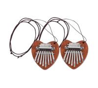 AKOOSY 2pcs Tone Mini Thumb Piano Musical Accessory for Beginners Portable Boys and Girls Kalimba Thumb Piano Travel-friendly Heart-shape Instrument