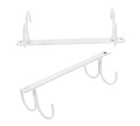 AKOOSY 2pcs Under Shelf Mug Holder for Kitchen Cabinets Iron Cup Organizer with Hooks White Space Saving Coffee Mug Rack for Hanging Cups for Office and Living Room Storage