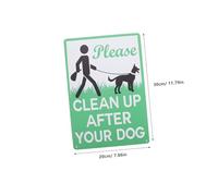 AKOOSY 2pcs Vintage Iron Dog Waste Sign Durable Please Clean Up After Your Dog Warning Indicator for Garden Lawn Outdoor with Pre Punched Easy Installation
