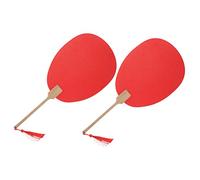 AKOOSY 2pcs Vintage Style Thickened Paper Circular Fans DIY Hand Painted Craft Drawing Accessory for Creative Handmade Fans Traditional Chinese Style