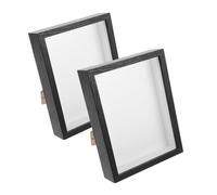 AKOOSY 2pcs Wood Shadow Box for Insects with Window, Secure Specimen Mounting and Simple Installation, for Coleoptera Insect Collection Display in Classrooms and Natural Study Lessons