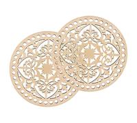 AKOOSY 2pcs Wooden Bag Bottom Circles Durable DIY Crochet Basket Bases with Pre Drilled for Knitting and Weaving Craft Bags