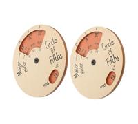 AKOOSY 2pcs Wooden Melody Tool Circle of Fifths Wheel Aesthetic Chord Wheel for Musicians Portable Music Theory Learning Aid for Beginners Professionals