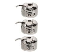 AKOOSY 3 Pieces Stainless Steel Sewing Bobbin Cases for Sewing Machine, Portable and Simple Operation, Household Accessory in Silver Colour
