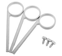 AKOOSY 3 Sets Metal Trumpet Valve Slide Finger Ring with Screws Musical Instrument Accessories for School Bands and Jazz Practice Valve Pull Rings with Soft Grip for Extended Use