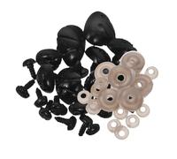 AKOOSY 30 Pcs Plastic Dog Nose with Washers for Stuffed Animals DIY Making Accessories Replacement for Dolls Amigurumi Craft Supplies