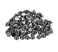 AKOOSY 300 Pcs Light Black CCB Cone Spike Studs DIY Punk Style Rivets for Leather Denim Garments Belts Bags Shoes Decoration Accessories