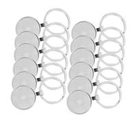 AKOOSY 30pcs Alloy Keychain Blanks with Spring Clasp Vintage Style Keyring Pendant Trays for DIY Jewelry Making Supplies Durable Craft Bases for Ornaments and Bag Charms