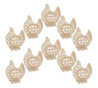 AKOOSY 30pcs Easter Pendants Unfinished Wood Cutouts Beige DIY Painted Puzzle Games Simple Artistic Lovely Shape for Creative Handcrafts Home Decorations