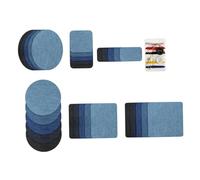 AKOOSY 30pcs Iron-On Embroidery Clothing Repair Patches Set, Self-Adhesive DIY Elbow and Knee Appliques for Jeans, Sweaters, T-Shirts, Backing Fabric Patch for Sewing and Mending