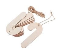AKOOSY 30pcs Unfinished Candy Cane Wood Cutouts for DIY Crafts Smooth Blank Wooden Slices for Painting Holiday Ornaments Christmas Party Supplies Lightweight and Space Saving Decorations