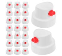 AKOOSY 30pcs White Spray Paint Nozzle Replacement Tips for Graffiti Cans - Handheld Rotating Fan-shaped Sprayer Caps, Waterproof Paint Touch-up Accessories for Street Art and Craft Use