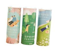 AKOOSY 3pcs Car Tissue Box Holder Portable Decorative Cylinder Tissue Dispenser for Vehicle Use Compact Lightweight Facial Napkin Organizer for Home Office Travel