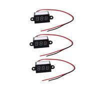 AKOOSY 3pcs Dc Digital Voltmeter with Reverse Polarity Protection Mini Voltage Tester for Car Motorcycle and Scooter Battery Measurement and Easy to Install