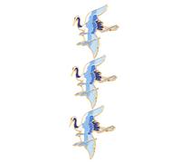 AKOOSY 3Pcs Elegant Crane Brooch Creative Clothes Pins for Jackets Sweaters and Bags Unique Decorative Accessories for Men and Women for Parties and Daily Wear
