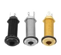 AKOOSY 3pcs Guitar Output Jack Socket for Electric Guitars and Acoustic Electric Instruments, Metal Stereo Socket Sound and Fine Signal Transmission, for Personal Practice and Recording