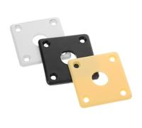 AKOOSY 3pcs Jack Plate for Guitar Accessories Curved Base Plate for Electric Guitar Jack Holder White Black Yellow Easy Installation Material Protective Function
