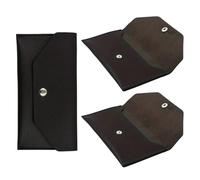 AKOOSY 3pcs Long Cash Envelope Wallet Minimalist Black PU Money Organizer for Women Reusable Budget Card Holder Purse Portable Cash and Receipt Wallet for Daily Use School Events