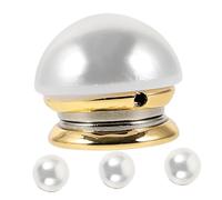 AKOOSY 3pcs Magnetic Brooch Pins with Faux Pearl No Sew Clothing Buttons for V Neck Tops Sweaters Shawls and Dresses Easy Closure Lightweight Wardrobe Accessories for Formal Events