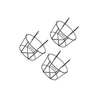 AKOOSY 3pcs Metal Railing Plant Holder Round Hanging Flower Pot Holders with Smooth Edges for Balcony Garden Deck Fence Railings Decorative Ironwork Design for Outdoor Home Patio Use