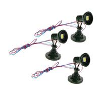 AKOOSY 3Pcs Miniature Hanging Lamp Railway Model Spotlights Green Goose Neck Wall Lights for Dollhouse Micro Landscape Fairy Garden DIY Accessories