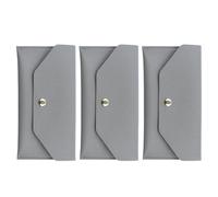 AKOOSY 3pcs Minimalist PU Leather Wallet for Women Long Cash Holder with Snap Button Closure Reusable Budget Organizer Pouch for Receipts and Money Management Compact and in