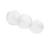 AKOOSY 3pcs Oblique Glass Terrarium Bottles Micro Landscape Plant Vases for DIY Succulent and Air Plant Display Decorative Glass Containers with Easy Access Opening Home and Office Decor