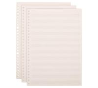 AKOOSY 3pcs Portable Music Staff Notebook Set Wide Spaced Manuscript Paper for Beginners Guitar and Piano Practice Detachable Loose Leaf Music Score Notebooks