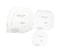 AKOOSY 3pcs Quilting Templates Acrylic Sewing Rulers for Patchwork DIY Bowl Mats with Flexible Tailoring Tools for Professional and Hobbyist Use