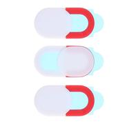 AKOOSY 3pcs Red Abs Webcam Privacy Covers for Laptop Computers and Tablets, Protective Privacy Stickers that Do Not Affect Equipment Use, for Secure Online Meetings and Video Calls