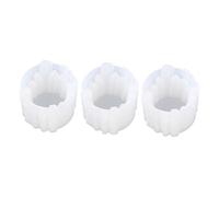AKOOSY 3Pcs Resin Candle Holder Molds for DIY Epoxy Casting Flexible Silicone Crystal Shape Moulds for Handmade Crafts Easy to Clean and Creative Gift Making