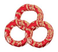AKOOSY 3pcs round Singing Bowl Cushions Made of Cotton Cloth, Vintage Design, Not Easy to Deform, Stabilize Singing Bowl Base for Meditation and Sound Healing