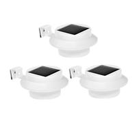 AKOOSY 3Pcs Solar Gutter Lights Outdoor LED Fence Lighting with Built Battery for Garden Patio Wall Deck Pathway Illumination