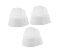 AKOOSY 3pcs White Sailor Hats with Vintage Round Top and Rolled Edge Durable Polyester Captain Yacht Hat for Women Men Comfortable Costume Accessories for Nautical Parties Cruises and