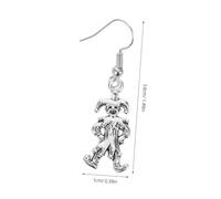 AKOOSY 4 Pairs Clown Dangle Earrings Lightweight Circus Jewelry for Teen Women Playful European Style for Carnival Cosplay Theater Events