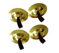 AKOOSY 4 Pcs Copper Finger Cymbals Small Dancing Props Cymbal Set for Boys and Girls Belly Dance Hand Percussion Instrument Suitable for Party and Performance