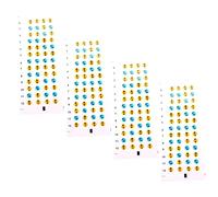 AKOOSY 4 Sheets Ukulele Fingerboard Scale Stickers Note Decals for Beginners Practice Easy to Read Fretboard Markers for Learning and Playing