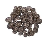 AKOOSY 40pcs Copper Metal Blazer Buttons Set for Sewing Heavy Coats Suits Jackets Vintage Round Shank Buttons for Crafting Tailoring and DIY Fashion Upgrades