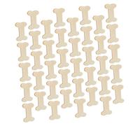 AKOOSY 40pcs Unfinished Wooden Dog Bone Shapes DIY Crafting Supplies for Painting and Decoration Blank Wood Cutouts for Wedding Party Home Decor Educational and Creative Projects