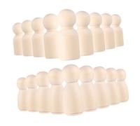 AKOOSY 40Pcs Unfinished Wooden Peg Dolls for DIY Painting Craft Skin-Friendly Wood Figures Boy and Girl Shapes for Creative Arts and Educational Play