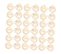 AKOOSY 48pcs Horseshoe Wood Slices Unfinished Blank Wooden Cutouts for DIY Crafts Painting Handmade Graffiti Chips Multipurpose Rustic Home Holiday Decorations