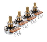 AKOOSY 4PCS 500K Guitar Potentiometers 24 Tooth Split Shaft Audio Volume and Tone Control Knobs for Electric Guitar and Bass 18MM Size