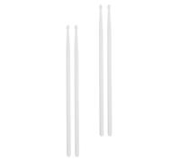 AKOOSY 4Pcs 5A Luminous Percussion Drumsticks Glow The Dark Tip Drum Sticks for Drum Set Jazz Stage Performance Portable White and Assorted Colors