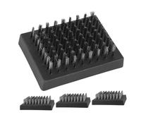 AKOOSY 4pcs Bbq Cleaning Brush Outdoor Grill Scraping Brushes Grill Scrubber Replacement Head Stainless Steel Stainless Steel Barbecue Wire Black Pp