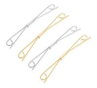 AKOOSY 4pcs Copper Small Sweater Clips and Tie Clips for Men, Lightweight and Sl esign to Prevent Gaps, for Casual Wear and Keeping Cardigans Together
