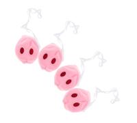 AKOOSY 4pcs Cute Plush Pig Nose Cosplay Animal Nose Props with Elastic Band for Halloween Party Carnival Costume Accessory