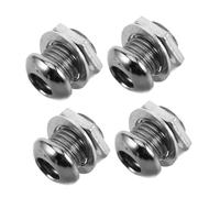 AKOOSY 4pcs Drum Vent Hole Screws with Gasket Snare Drum Ventilation Parts Percussion Instrument Hardware Replacement Accessories