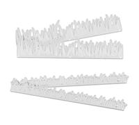 AKOOSY 4pcs Embossing Dies Template Grass Border Steel Cutting Die Carbon Steel Smooth Precise Edges Easy-to-use Creative Nature-Inspired Design Silver for DIY Album Card Making